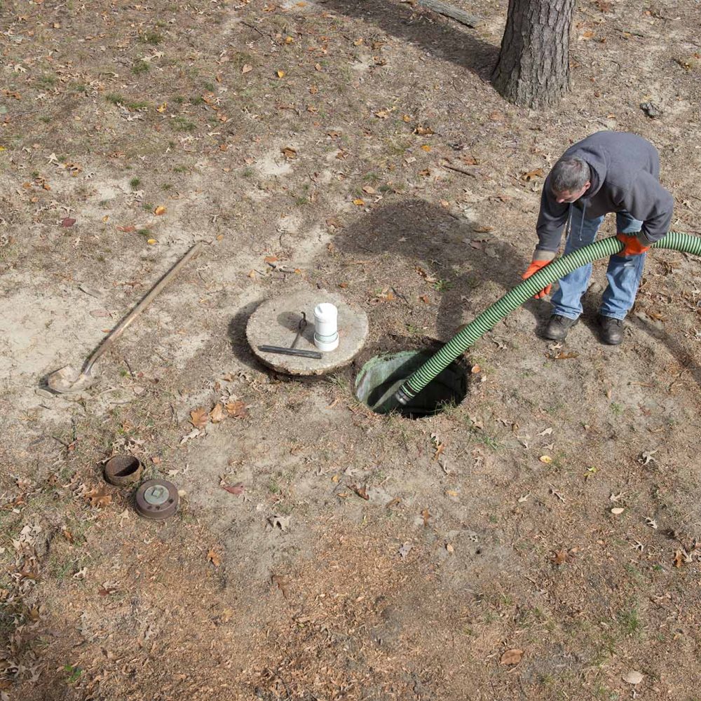 Specialized Septic Innovations equipment in use during a professional septic pumping service in North Carolina